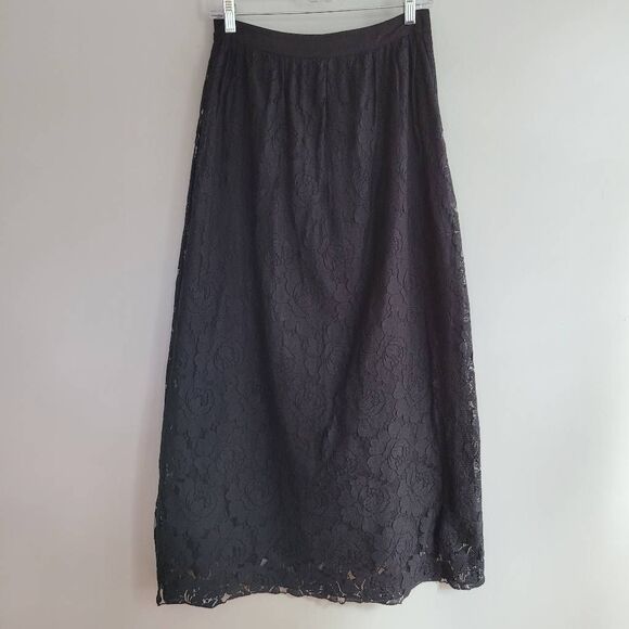 Vintage Y2K forever 21‎ XS maxi length full lace black skirt romantic whimsigoth - Picture 1 of 9